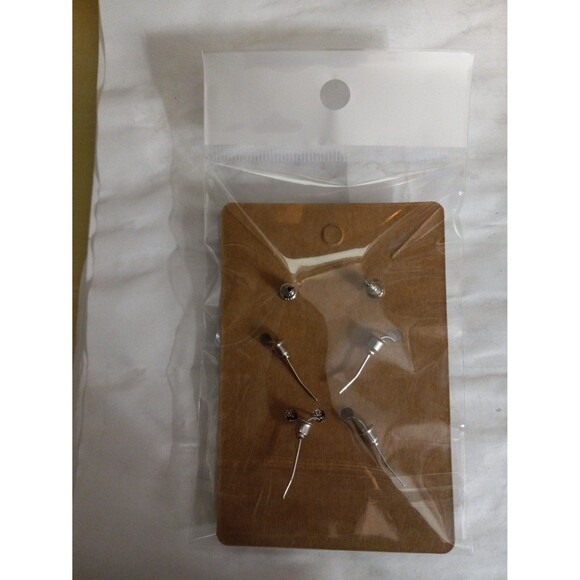 Halloween Earrings Set of 3 Spiders Boo Jack-o-Lanterns Studs Dangle Rhinestones - Picture 5 of 5